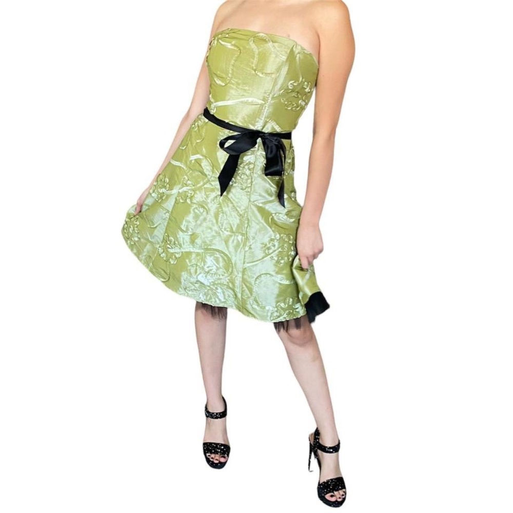 Vintage Jessica McClintock Green Bow Dress